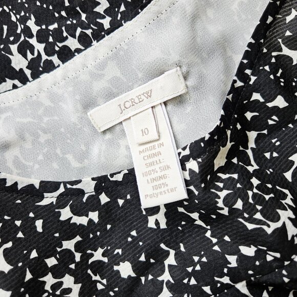 J. Crew, 100% silk black and white sleeveless tiered ruffle blouse - Picture 10 of 10